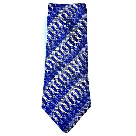 MISSONI Vintage Missoni Geometric Men's Neck Tie Silk & Wool 56" - Picture 2 of 5